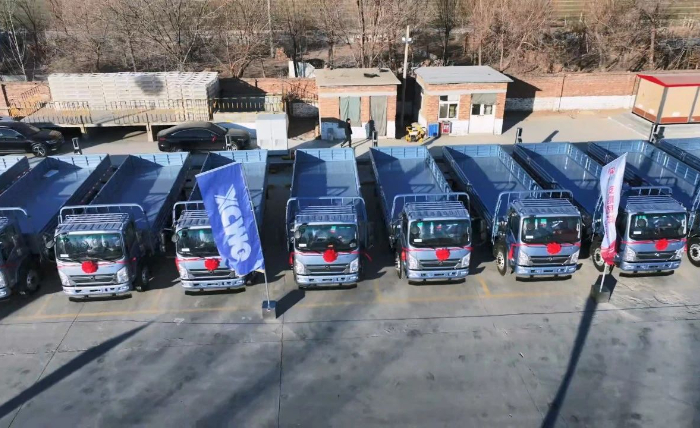 德赢vwin轻卡新能源运输车批量交付山东客户