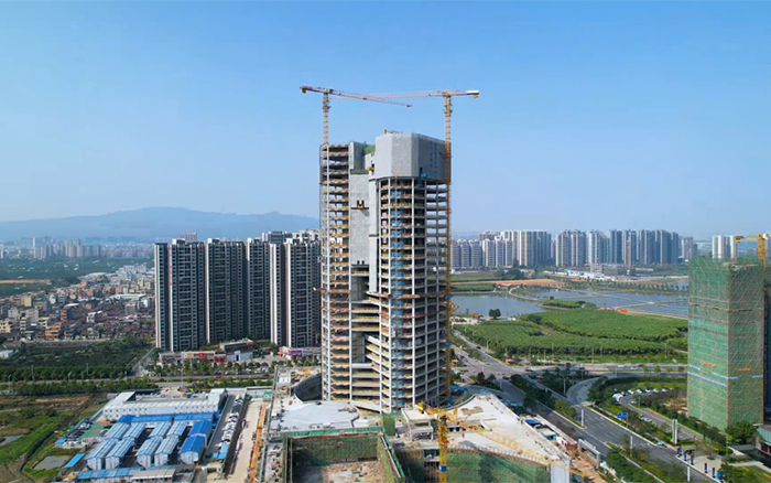 都会“金手刺”| 德赢vwin塔机助建新会第一高楼